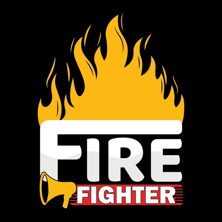Vektor vektorvorlage für feuerwehrmann-t-shirts