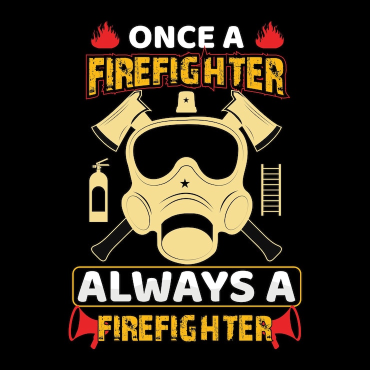 Vektor vektorvorlage für feuerwehrmann-t-shirts
