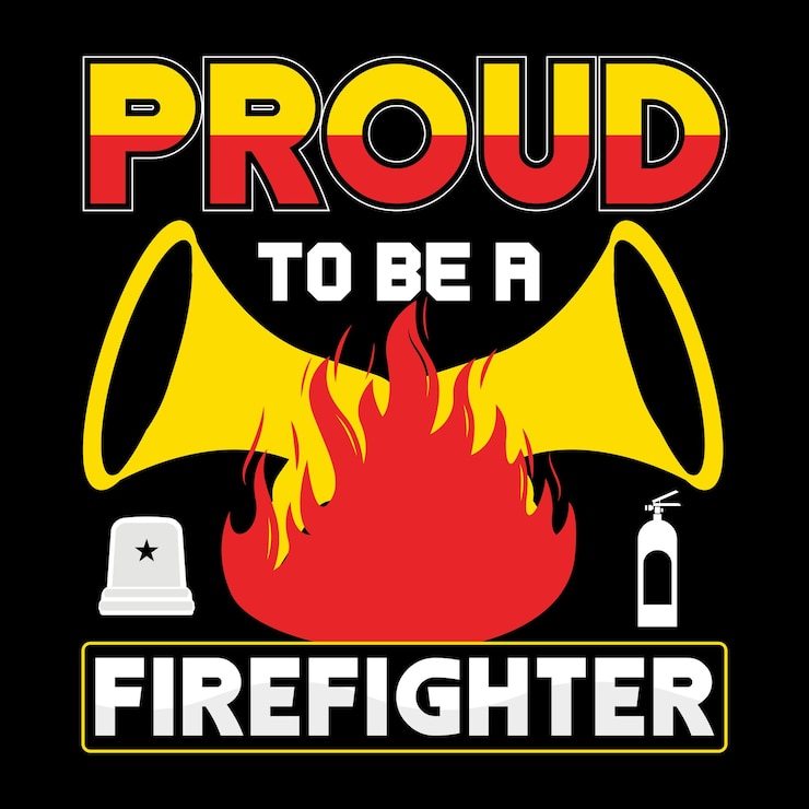 Vektor vektorvorlage für feuerwehrmann-t-shirts