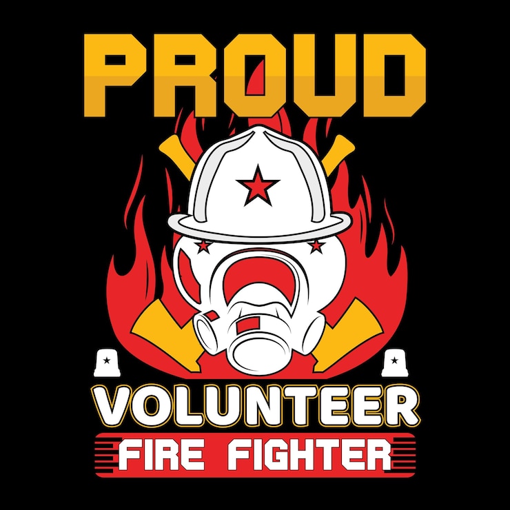Vektor vektorvorlage für feuerwehrmann-t-shirts
