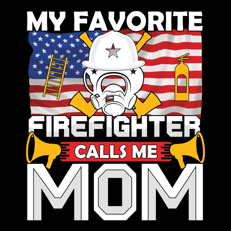 Vektor vektorvorlage für feuerwehrmann-t-shirts