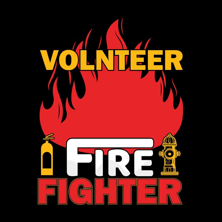 Vektor vektorvorlage für feuerwehrmann-t-shirts