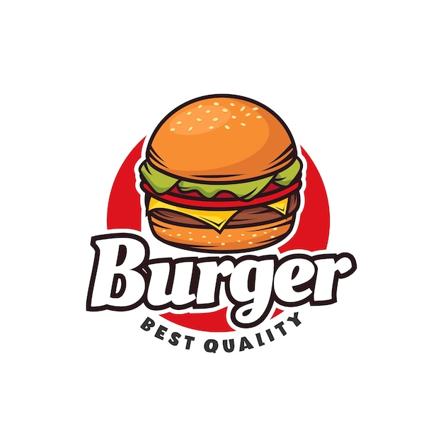 Vektorvorlage für hamburger-lebensmittel. burger fast food grafische illustrationen im modernen stil.