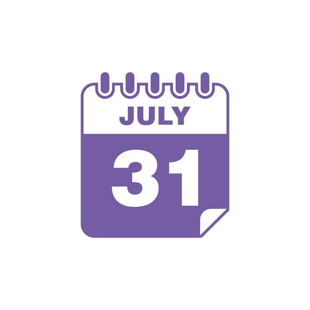 Vektorvorlage für juli-kalendersymbole