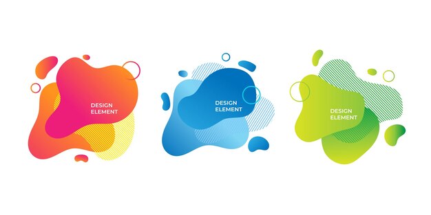 Vektorvorlage für modernes Farbverlauf-Banner-Design