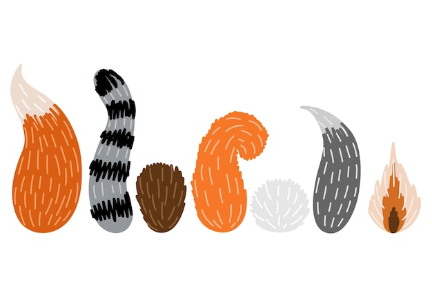 Vektorwald Wildtiere nahtloses Muster mit Tieren niedliche Zeichentrickfiguren