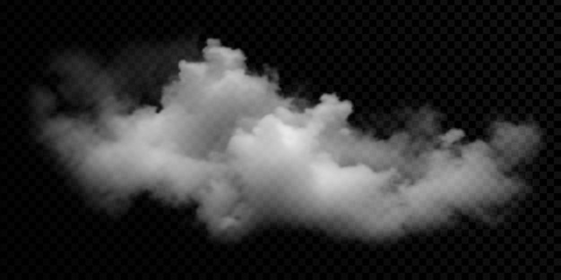 Vektorwolke auf einem transparenten Hintergrundrauch