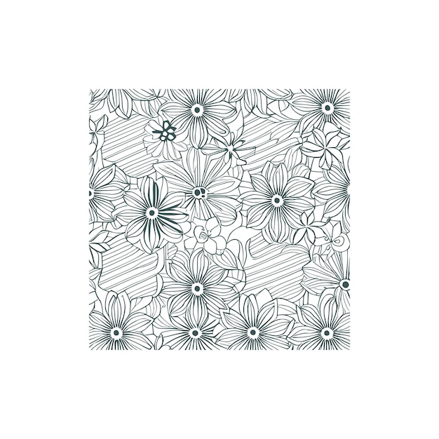 Vektorzeichnung blumen stilisiertes design isolierte blumenelemente handgezeichnete illustration