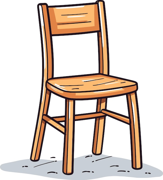 Vektorzeichnung eines klappbaren Stuhls Praktikabilität trifft auf Kunst Industriestil Stuhl Vektorillustration