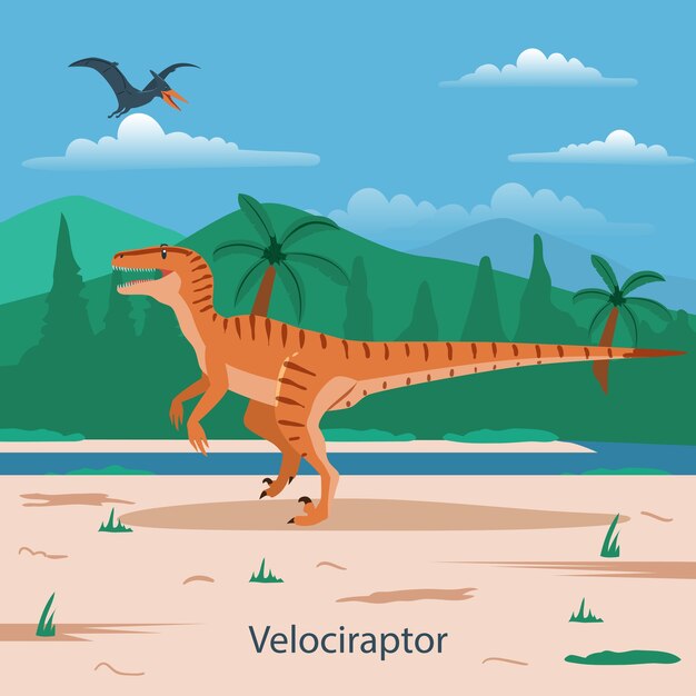 Velociraptor prähistorisches tier