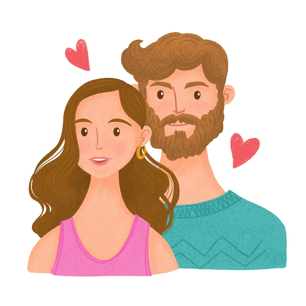 Verabredung mit jungen Menschen in einem verliebten Paar Gut für Valentinstag Karte Design