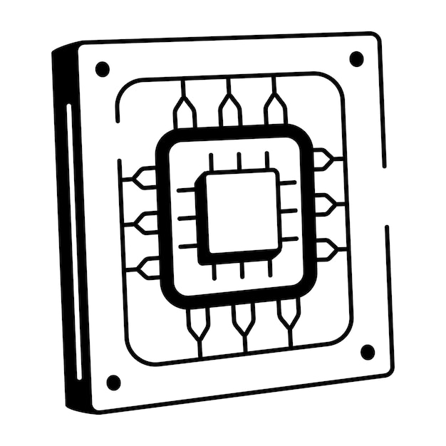 Veranschaulichtung des Mikrochips