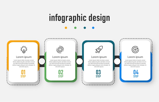 Verarbeiten sie modernes infografik-timeline-template-design