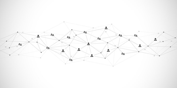 Vektor verbinden von menschen und kommunikationskonzept soziales netzwerk