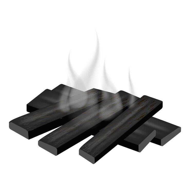 Vektor verbranntes lagerfeuer-symbol realistische illustration von verbranntem lagerfeuer vektor-symbon für webdesign