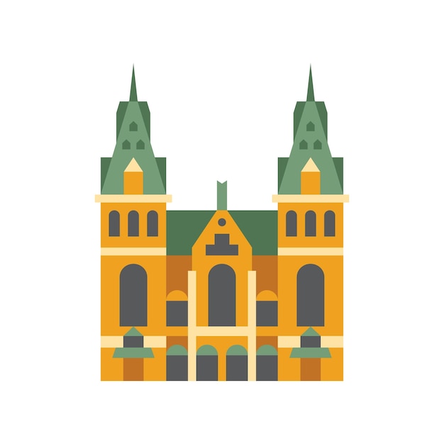 Vereinfachtes symbol für das rathaus von holandaise