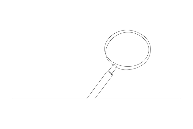 Vergrößerungsgläser kontinuierliche Linienvektor-Illustration