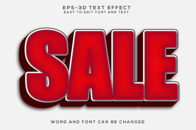 Verkauf 3D-Text-Effekt