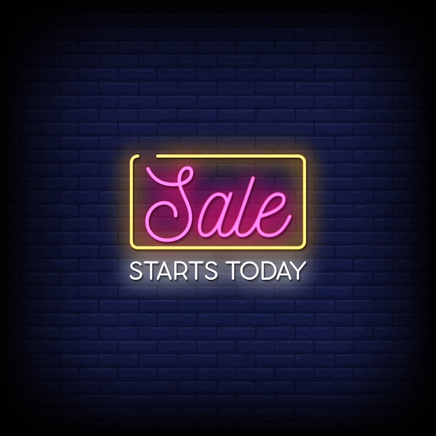 Verkauf beginnt heute Neon Signs Style Text
