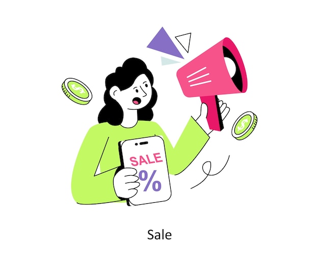 Verkauf Flat Style Design Vektor Illustration Stock Illustration