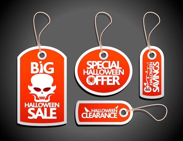 Verkauf halloween tags set rot