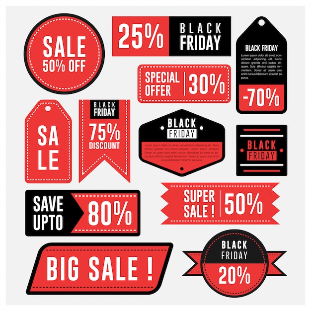 Verkauf Label und Black Friday Emblem Badge
