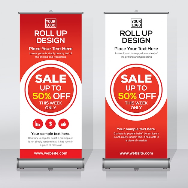 Verkaufsangebot roll-up-banner