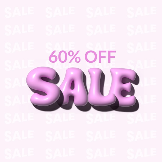 Verkaufsrabattangebot 3D-Illustrations-Symbol
