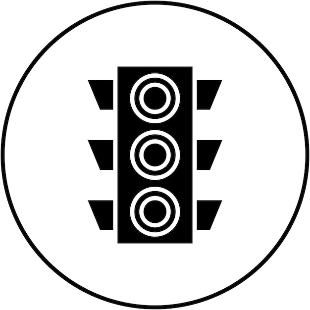 Vektor verkehrslichtsymbol-vektorbild kann für karte und navigation verwendet werden