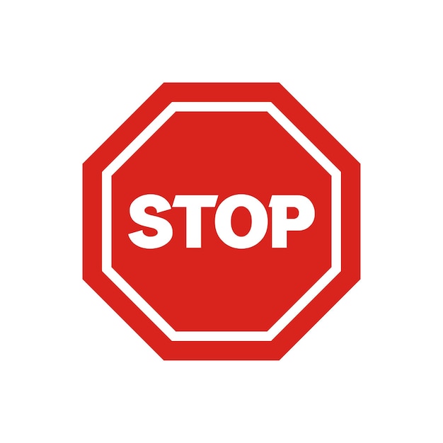 Vektor verkehrsschild stop-symbol