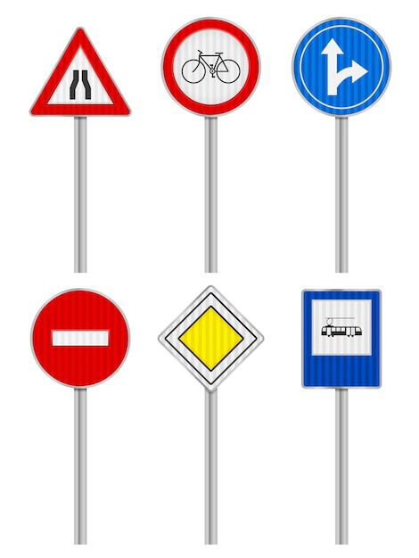 Verkehrsschilder vektorgrafiken