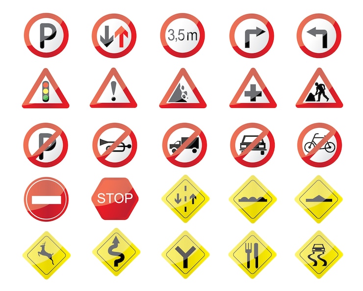 Vektor verkehrszeichen-abbildung