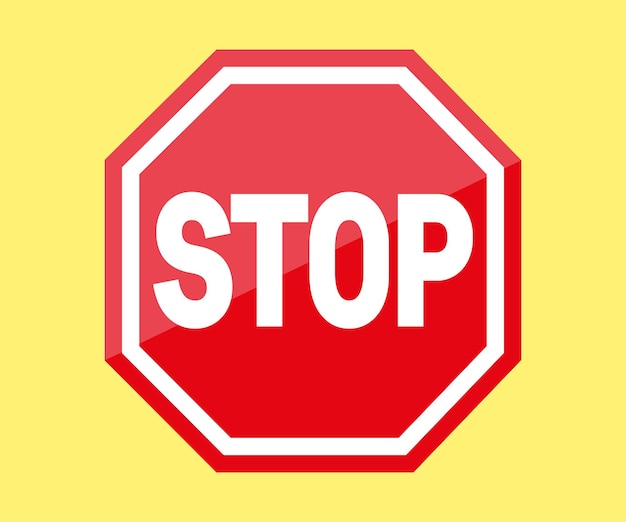 Verkehrszeichen-Stoppsymbol-Illustrationsvektor