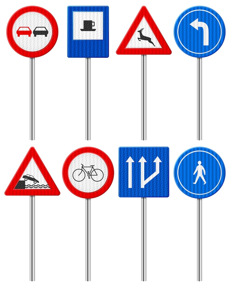 Vektor verkehrszeichensatz