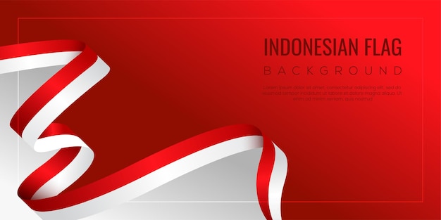 Verlaufsbanner Hintergrund der indonesischen Flagge