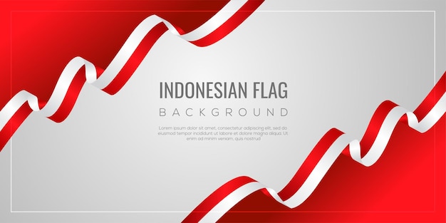 Verlaufsbanner hintergrund der indonesischen flagge