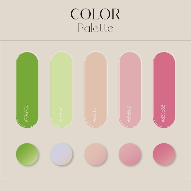 Verlaufsfarbpalette pastell