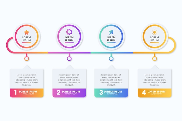 Verlaufsvorlage für infografik