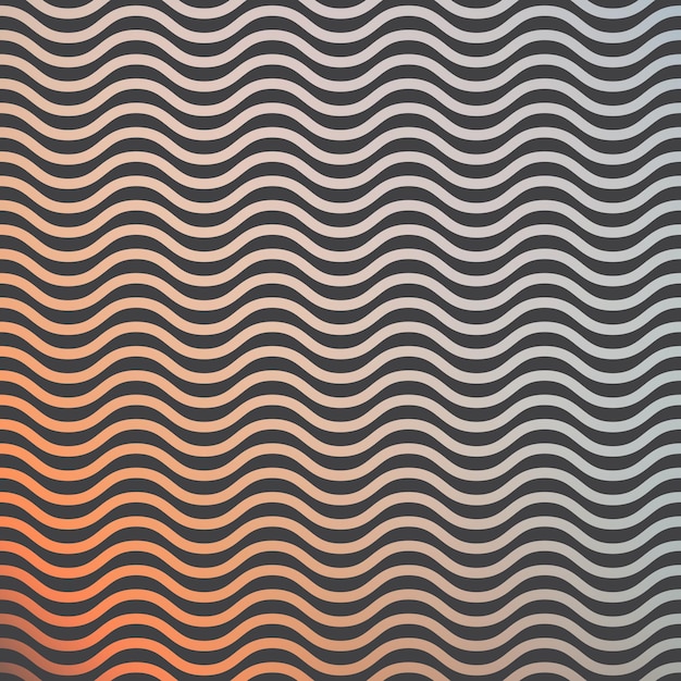 Verlaufswellenmuster. Abstrakter geometrischer Hintergrund. Disco und elegante Stilillustration