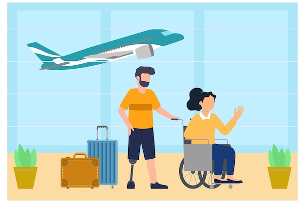 Verletzte Person Vektor-Illustration Kann für Einwanderung verwendet werden