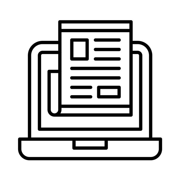 Veröffentlichen Sie eine Artikelzeilenillustration