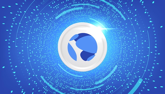 Verpackter LUNA-Token WLUNA-Coin-Kryptowährungskonzept-Bannerhintergrund