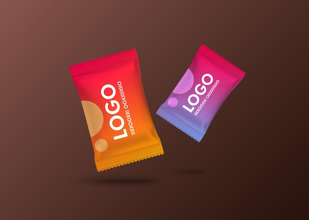 Verpackung von Schokoladenriegeln leer Farbiges Verpackungsset isolierte Vektorillustration