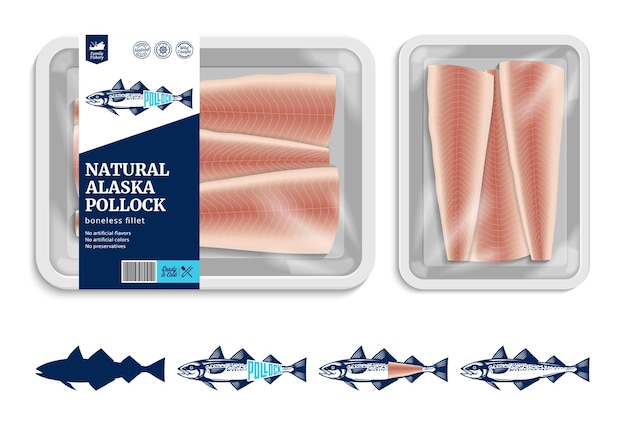 Verpackungsbilder von Vector Alaska Pollock