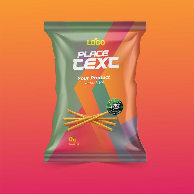 Verpackungsdesign für Kartoffelchips