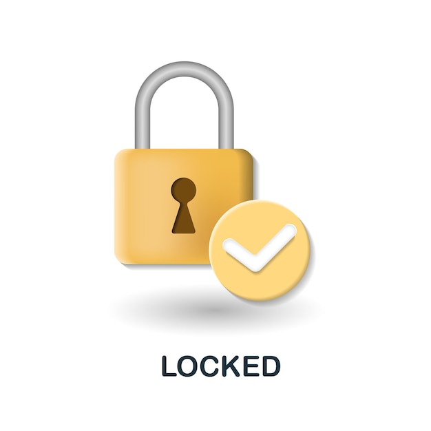 Verriegeltes Symbol d Illustration aus der Security Collection Creative