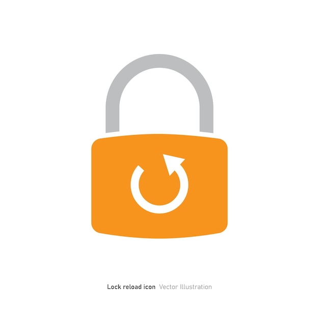 Verriegelungs-Ikonen-Design Rotation verriegelte Symbol-Vektor-Illustration