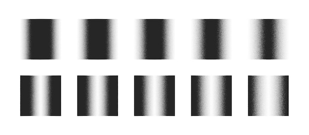 Verschiedene Intensitätsdichte Schwarzes Rauschen linearer Farbverlauf körnig strukturierte Quadrate