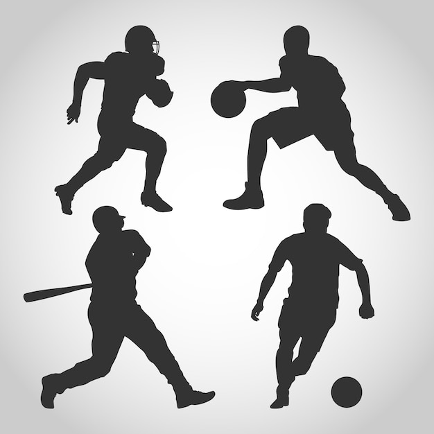 Verschiedene Sport-Silhouette