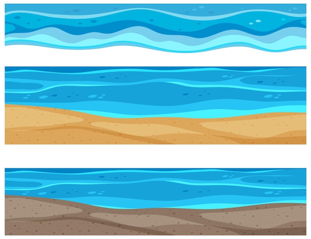 Verschiedene wasser- und bodenschichten